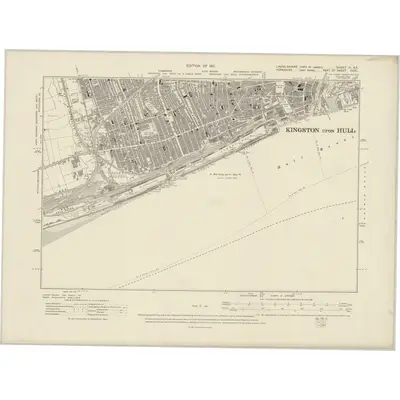 1906 Map of Lincolnshire III.SE, 1911 Print