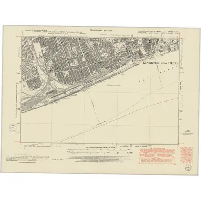 1947 Map of Lincolnshire III.SE, 1951 Print