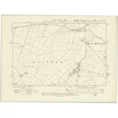 1906 Map of Lincolnshire IX_NE, 1908 Print