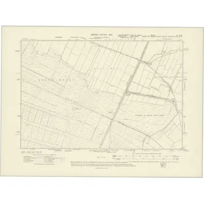 1906 Map of Lincolnshire IX.NW, 1908 Print