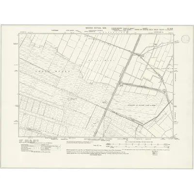 1906 Map of Lincolnshire IX.NW, 1946 Print