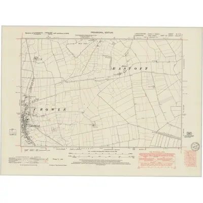 1946 Map of Lincolnshire IX.SE, 1950 Print