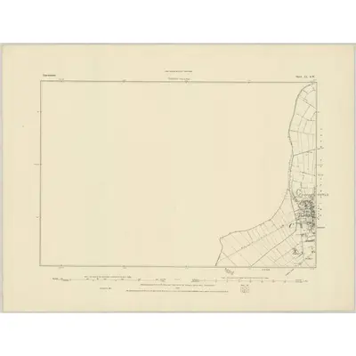 1885 Map of Lincolnshire IX.SW, 1886 Print