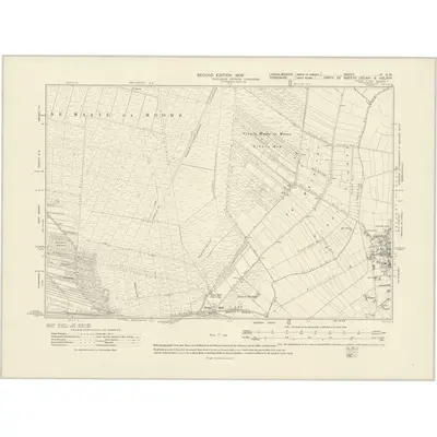 1906 Map of Lincolnshire IX.SW, 1908 Print
