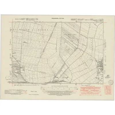 1947 Map of Lincolnshire IX.SW, 1950 Print