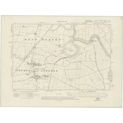 1916 Map of Lincolnshire L.NE, 1921 Print