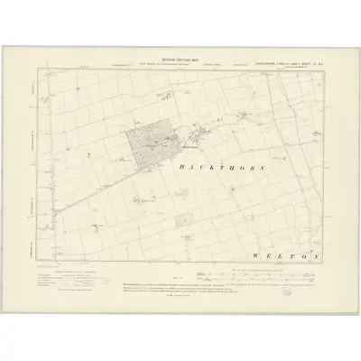 1905 Map of Lincolnshire LII.SE, 1907 Print
