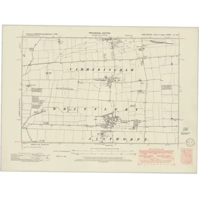 1948 Map of Lincolnshire LII.SW, 1950 Print
