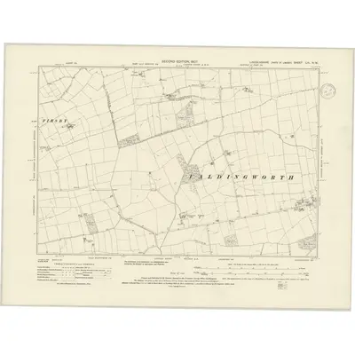 1905 Map of Lincolnshire LIII.NW, 1937 Print
