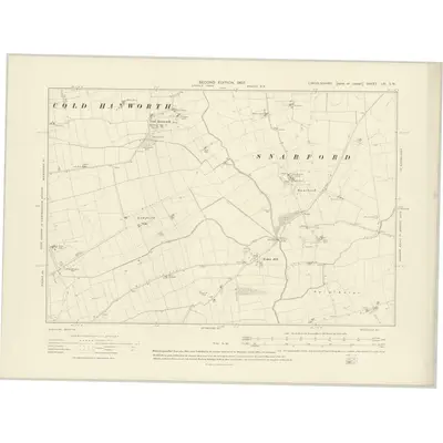 1905 Map of Lincolnshire LIII.SW, 1907 Print
