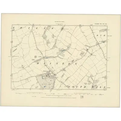 1886 Map of Lincolnshire LIV.NE, 1887 Print