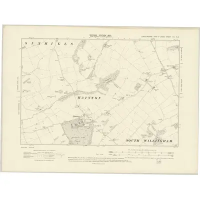 1905 Map of Lincolnshire LIV.NE, 1907 Print