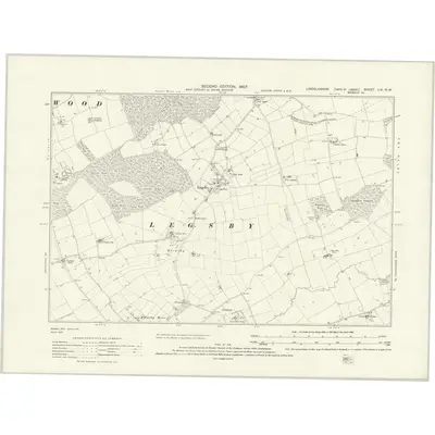 1905 Map of Lincolnshire LIV.NW, 1931 Print