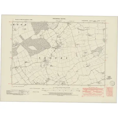 1948 Map of Lincolnshire LIV.NW, 1950 Print