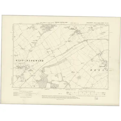 1905 Map of Lincolnshire LIV.SE, 1907 Print
