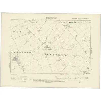 1905 Map of Lincolnshire LIV.SW, 1907 Print