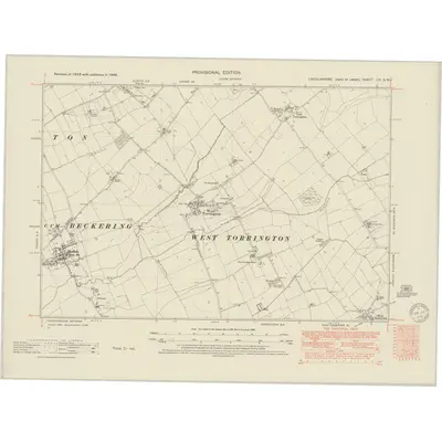 1948 Map of Lincolnshire LIV.SW, 1950 Print