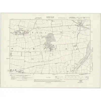 1916 Map of Lincolnshire LIX.NE, 1921 Print