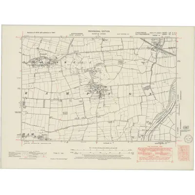 1947 Map of Lincolnshire LIX.NE, 1950 Print
