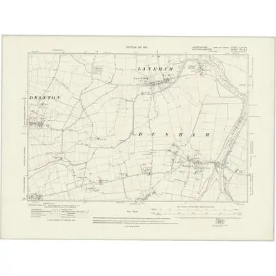 1915 Map of Lincolnshire LIX.SE, 1921 Print