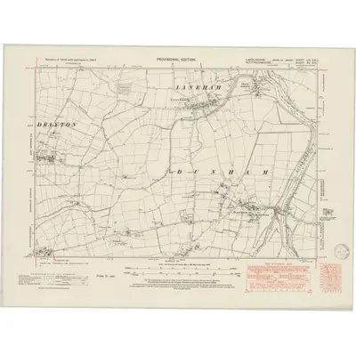 1947 Map of Lincolnshire LIX.SE, 1950 Print