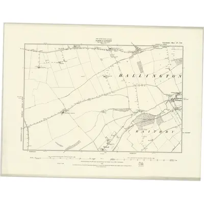 1887 Map of Lincolnshire LV.NE, 1888 Print