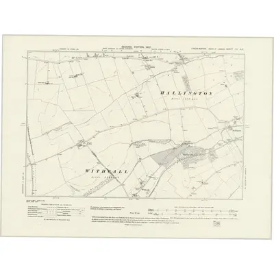 1905 Map of Lincolnshire LV.NE, 1931 Print