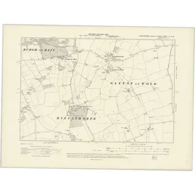 1905 Map of Lincolnshire LV.NW, 1907 Print