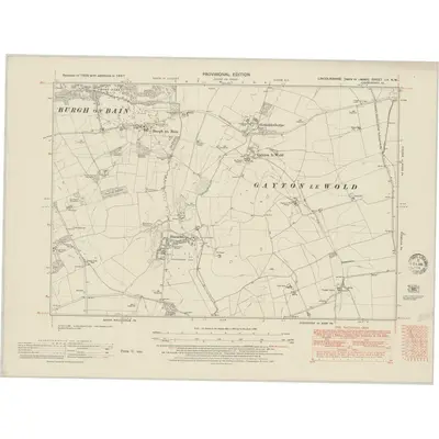 1947 Map of Lincolnshire LV.NW, 1951 Print