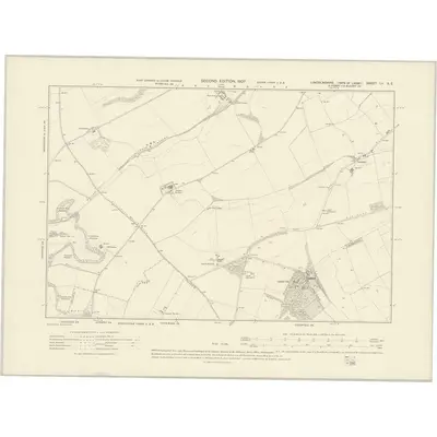 1905 Map of Lincolnshire LV.SE, 1907 Print