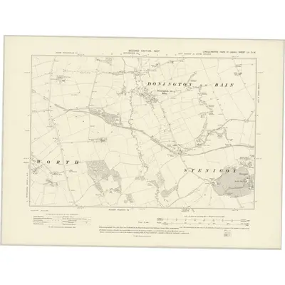 1905 Map of Lincolnshire LV.SW, 1907 Print