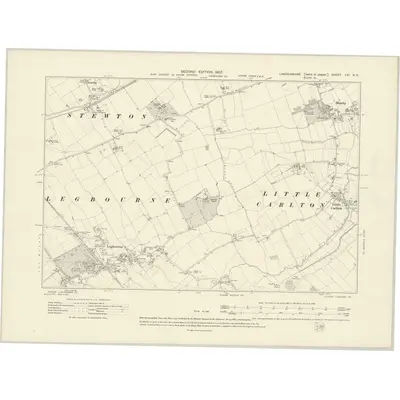 1905 Map of Lincolnshire LVI.NE, 1907 Print