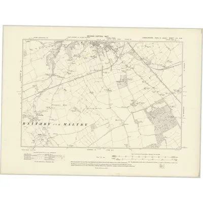 1905 Map of Lincolnshire LVI.NW, 1907 Print