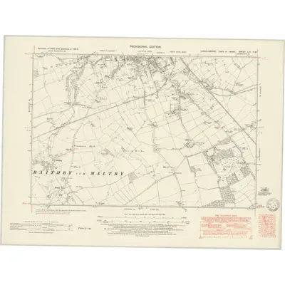 1947 Map of Lincolnshire LVI.NW, 1951 Print