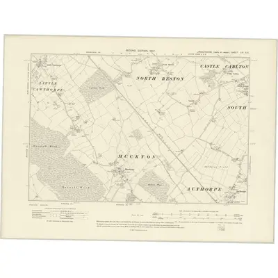 1905 Map of Lincolnshire LVI.SE, 1907 Print