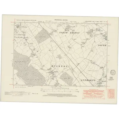 1947 Map of Lincolnshire LVI.SE, 1951 Print