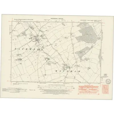 1947 Map of Lincolnshire LVI.SW, 1951 Print