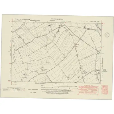 1938 Map of Lincolnshire LVII.NE, 1948 Print