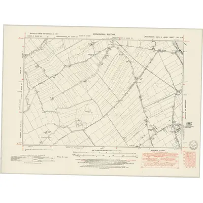 1947 Map of Lincolnshire LVII.NE, 1951 Print