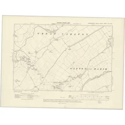 1905 Map of Lincolnshire LVII.NW, 1907 Print