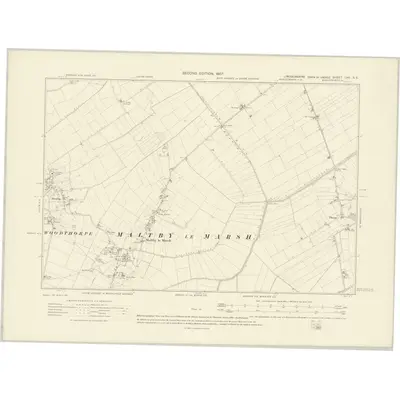 1905 Map of Lincolnshire LVII.SE, 1907 Print