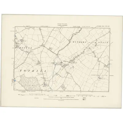 1887 Map of Lincolnshire LVII.SW, 1888 Print