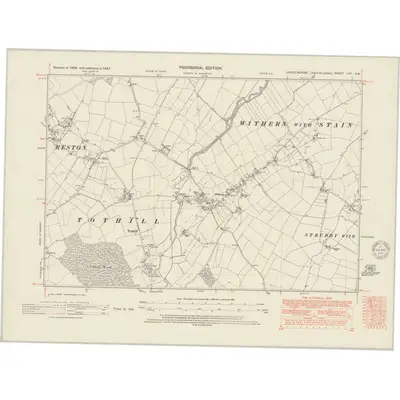 1947 Map of Lincolnshire LVII.SW, 1951 Print