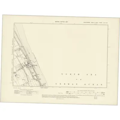 1905 Map of Lincolnshire LVIII.NW, 1907 Print