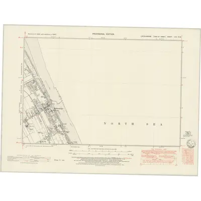 1947 Map of Lincolnshire LVIII.NW, 1951 Print
