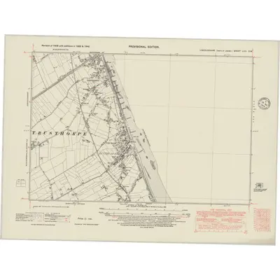 1938 Map of Lincolnshire LVIII.SW, 1948 Print