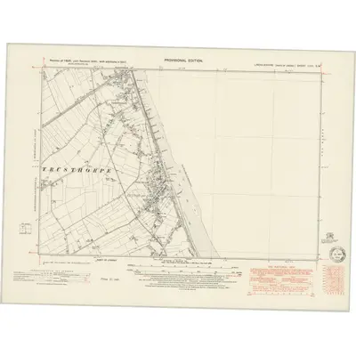 1947 Map of Lincolnshire LVIII.SW, 1951 Print