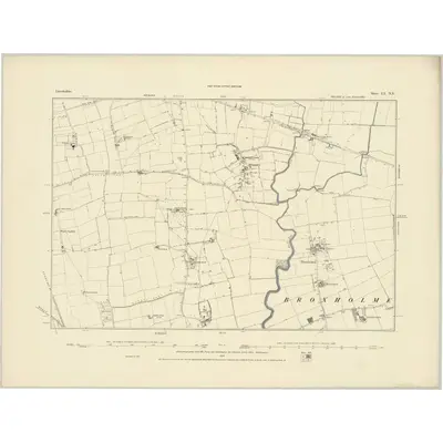 1885 Map of Lincolnshire LX.NE