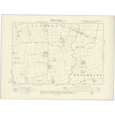 1904 Map of Lincolnshire LX.NE, 1907 Print