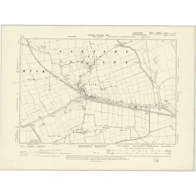 1904 Map of Lincolnshire LX.SE, 1906 Print